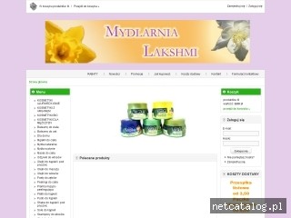 Zrzut ekranu strony www.mydlarnia-lakshmi.pl