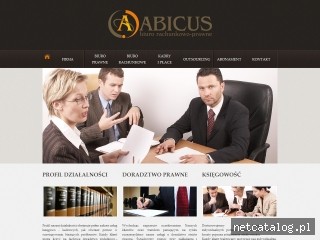 Zrzut ekranu strony www.abicus.com.pl