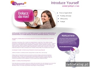 Zrzut ekranu strony www.sygma-bank-kariera.pl