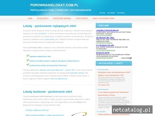 Zrzut ekranu strony www.porownanielokat.com.pl