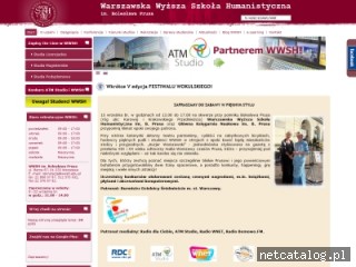 Zrzut ekranu strony www.wwsh.edu.pl