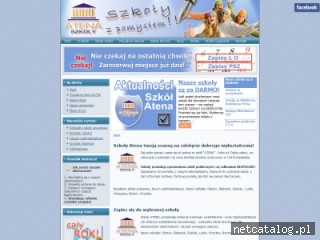 Zrzut ekranu strony www.szkolyatena.pl