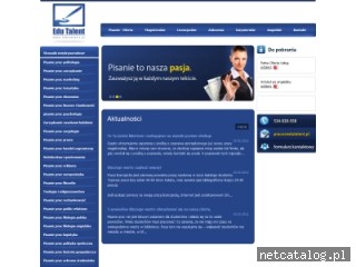 Zrzut ekranu strony edutalent.pl