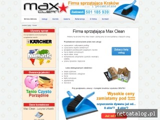 Zrzut ekranu strony www.maxclean.krakow.pl