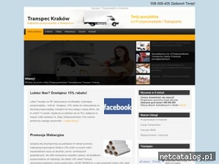 Zrzut ekranu strony www.transportkrakow.eu