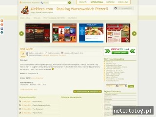 Zrzut ekranu strony www.warszawa.alepizza.com