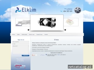 Zrzut ekranu strony www.elklim.com.pl