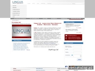 Zrzut ekranu strony www.lingualab.pl