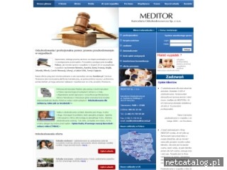 Zrzut ekranu strony www.meditor-odszkodowania.pl