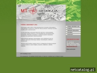 Zrzut ekranu strony www.mtgeodezja.pl