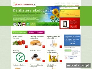 Zrzut ekranu strony www.organicznysklepik.pl