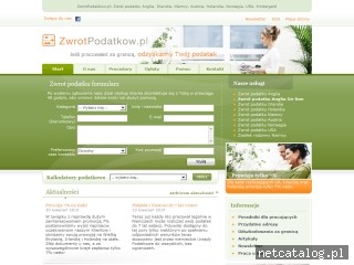 Zrzut ekranu strony www.zwrotpodatkow.pl