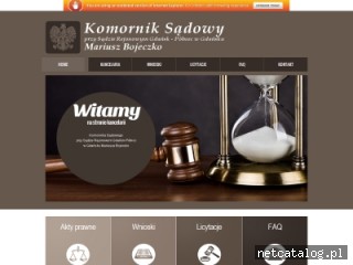 Zrzut ekranu strony www.komornik-gdansk.eu