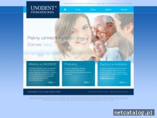 Zrzut ekranu strony www.unodent.com.pl
