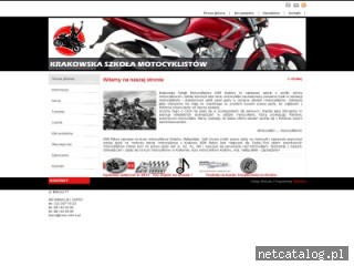 Zrzut ekranu strony www.szkola-motocyklistow.pl