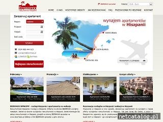 Zrzut ekranu strony www.hiszpania-apartamenty.pl
