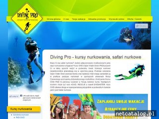 Zrzut ekranu strony www.divingpro.eu