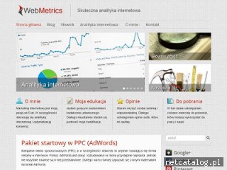 Zrzut ekranu strony www.webmetrics.pl
