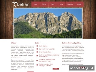 Zrzut ekranu strony www.dachydekar.com.pl