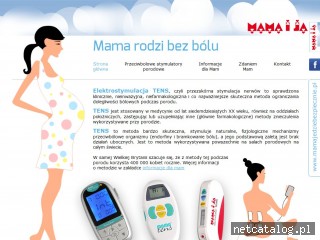 Zrzut ekranu strony www.mamarodzibezbolu.pl