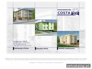 Zrzut ekranu strony www.costa.sopot.pl