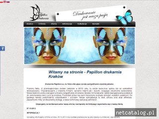 Zrzut ekranu strony www.drukarniapapillon.pl