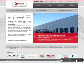 Zrzut ekranu strony www.protom.waw.pl
