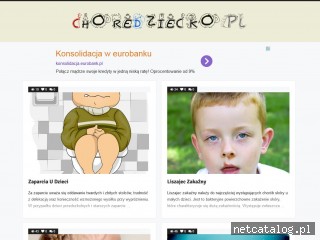 Zrzut ekranu strony www.choredziecko.pl