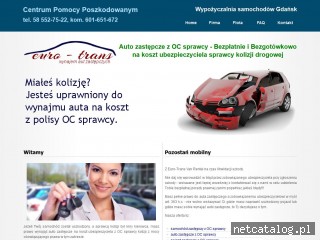 Zrzut ekranu strony www.autozastepczegdansk.pl