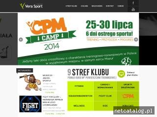 Zrzut ekranu strony www.verasport.pl