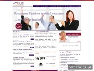 Zrzut ekranu strony www.atrius.pl