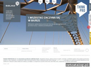 Zrzut ekranu strony www.balma.com.pl