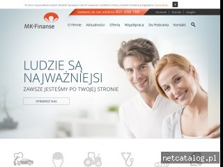 Zrzut ekranu strony www.mk-finanse.pl