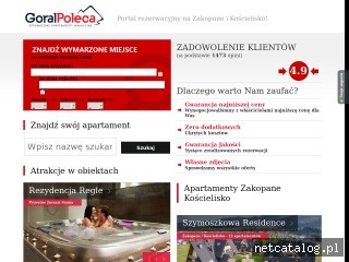 Zrzut ekranu strony www.goralpoleca.pl