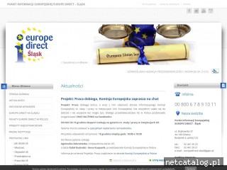 Zrzut ekranu strony www.europedirect-slask.gapr.pl