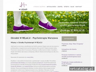 Zrzut ekranu strony www.wrelacji.pl