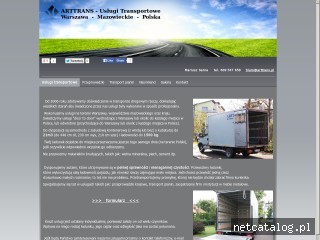 Zrzut ekranu strony www.arttrans.pl