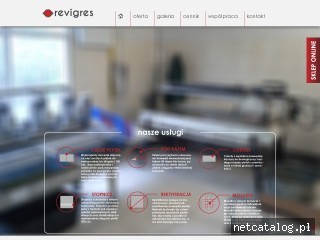 Zrzut ekranu strony www.revigres.pl