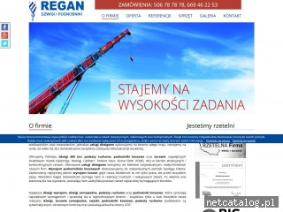 Zrzut ekranu strony www.regan.eu