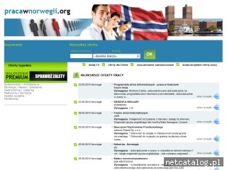 Zrzut ekranu strony www.pracawnorwegii.org