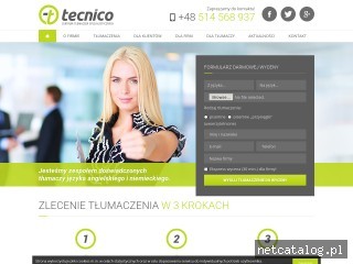 Zrzut ekranu strony www.tecnicotlumaczenia.pl