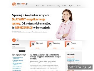 Zrzut ekranu strony www.tax-net.pl