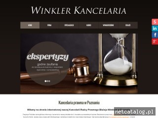 Zrzut ekranu strony www.winklerkancelaria.pl