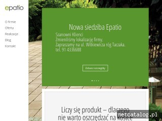 Zrzut ekranu strony www.epatio.pl