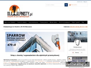 Zrzut ekranu strony www.dlaalpinisty.pl