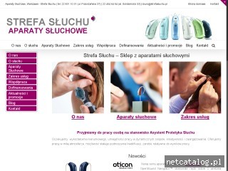 Zrzut ekranu strony www.strefasluchu.pl