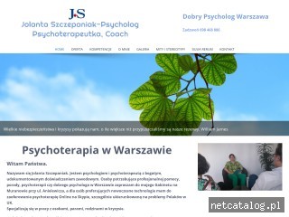 Zrzut ekranu strony szczepaniak-psychology.eu