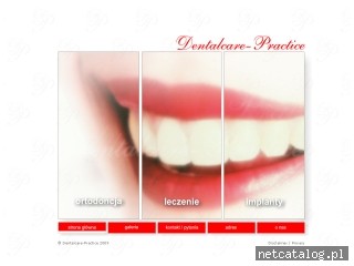 Zrzut ekranu strony www.dentalcare-practice.com.pl