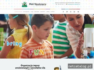 Zrzut ekranu strony www.mali-naukowcy.pl