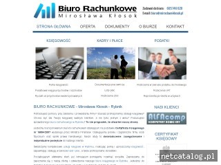 Zrzut ekranu strony www.miroslawa-klosok.pl